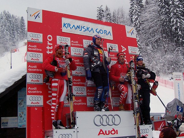 Il podio: Schieppati, Miller, Ploner e Nyberg
