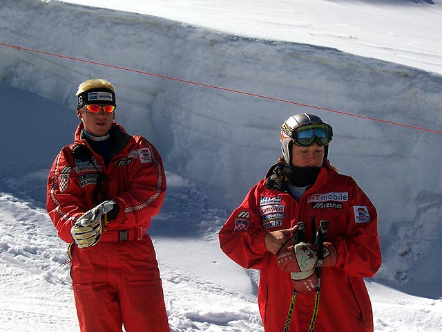 Janica Kostelic con il vice di papà Ante