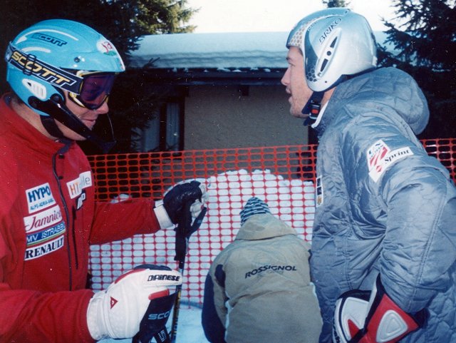 Ivica Kostelic parla con Bode Miller