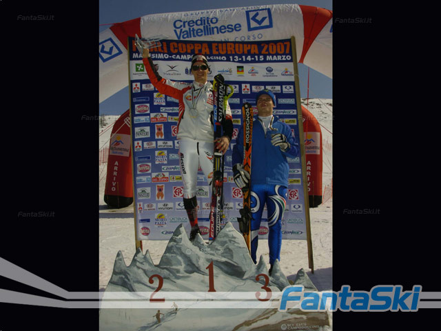 L'austriaco Koll e l'italiano Razzoli, rispettivamente primo e terzo nella classifica di slalom di Coppa Europa