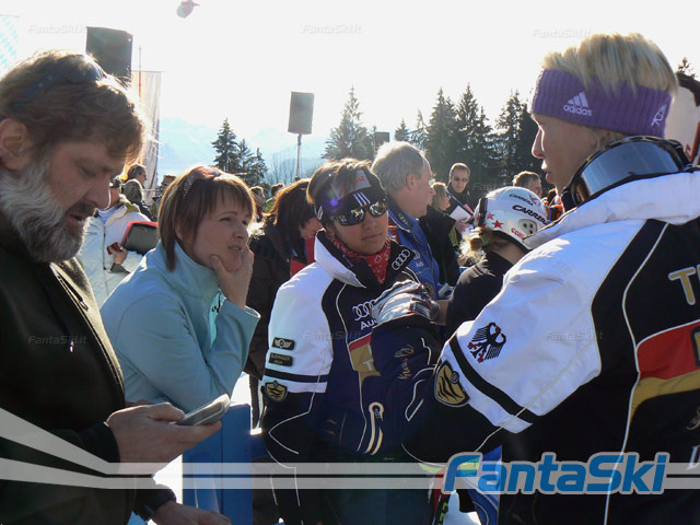 Tedesche di ieri e di oggi: Hilde Gerg e l'infotunata Anja Blieninger con Maria Riesch