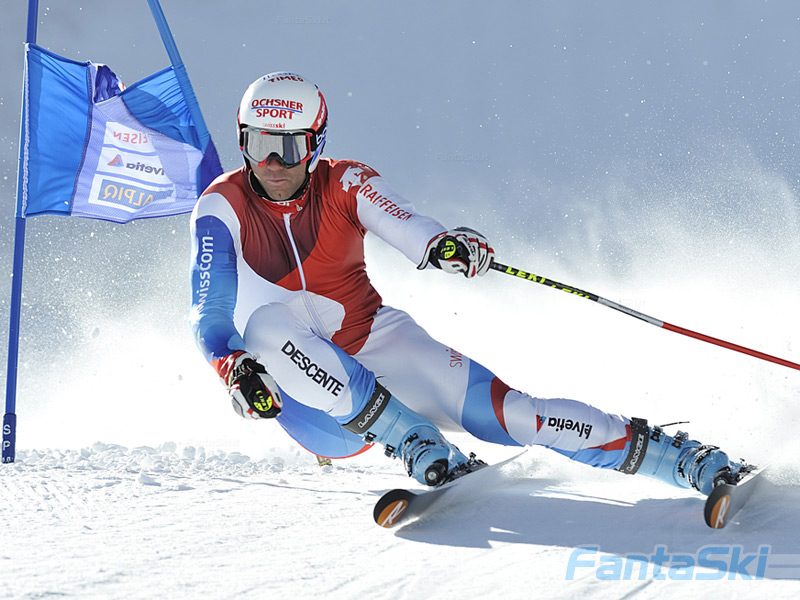 Didier Defago in azione a Saas Fee