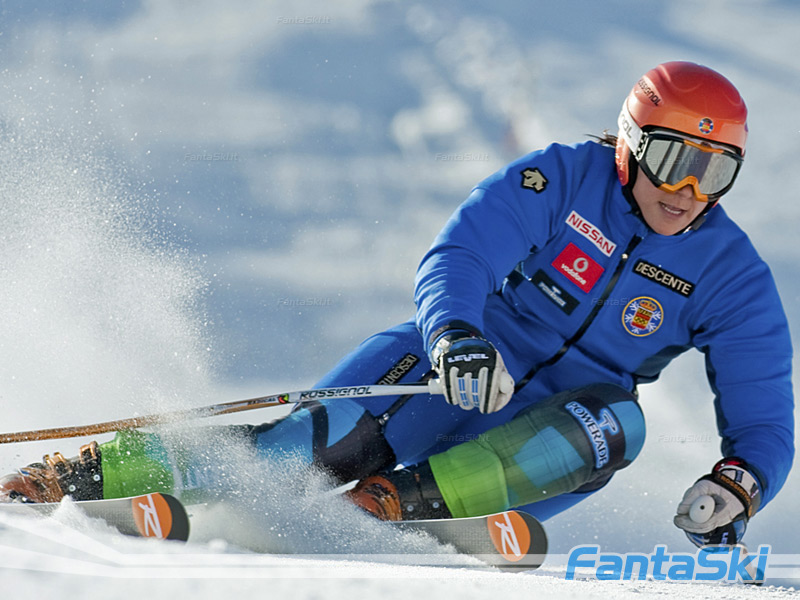 Maria Jose Rienda in azione a Saas Fee