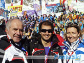 il presidente Morzenti, Davide Labate ed Elisa Calcamuggi