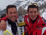 Deville con lo skiman Beppe Bianchini