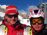 Luca Senoner con il suo nuovo skiman