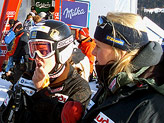 Le svedesi Maria Pietila-Holmner e Jessica Lindell Vikarby con una allenatrice
