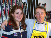 Gigi Parravicini ed Elena Fanchini in skiroom