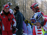 Azzurri in partenza dello slalom speciale