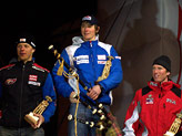 Lo scozzese Finlay Mickel, sul podio con l’austriaco Andreas Buder 2° e l’azzurro Werner Heel 3°