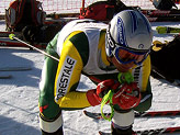 Stefan Thanei, Gruppo Sportivo Forestale, prova la posizione di ricerca di velocità