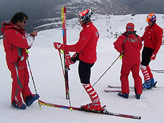 Il DT Flavio Roda, gran capo dello sci alpino azzurro, con Davide Simoncelli