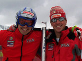 Peter Fill con lo skiman Roberto Pedrini