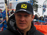 Hermann Maier dopo il sesto posto in Super G