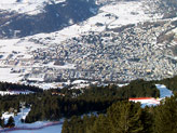 Bormio visto dalla partenza della Stelvio