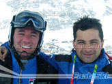 Luca Moretti, apripista dello slalom olimpico, e Alitalia