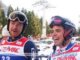Miller e Fill in partenza allo slalom della super combinata