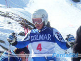 Elena Fanchini con il fisioterapista Roberto Cornetti e lo skiman Danilo Sbardellotto