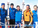 i ragazzi Head: Girardi, Staudacher, Varettoni, lo skiman Tuti e Fischnaller