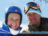 Manu Moelgg e lo skiman Vittorio Boggian
