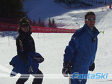 lo skiman Salomon Gianluca Petrulli e il coach gigantisti Matteo Guadagnini
