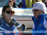 Irene Curtoni e Manuela Moelgg al parterre durante la seconda manche