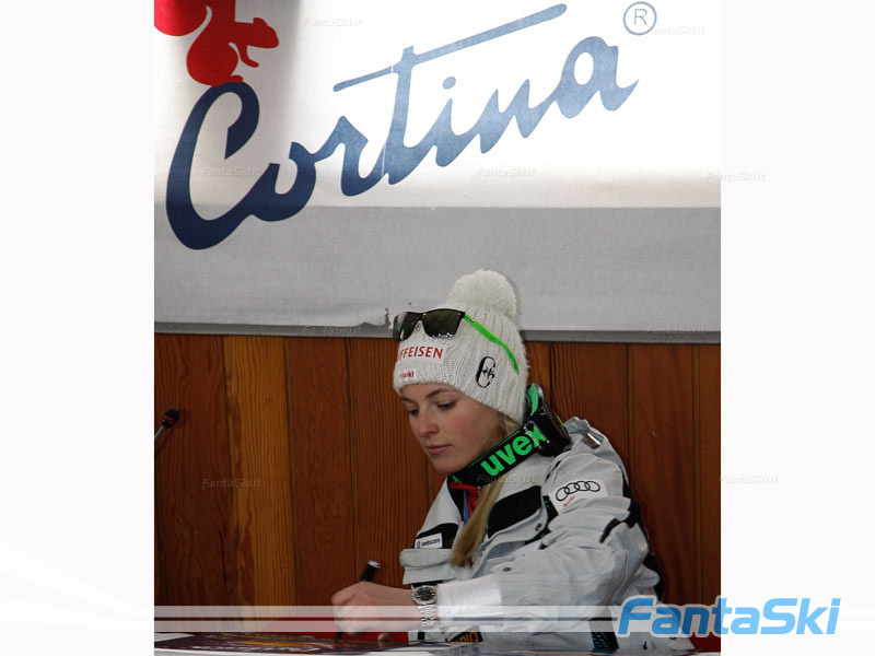 Lara Gut in conferenza stampa