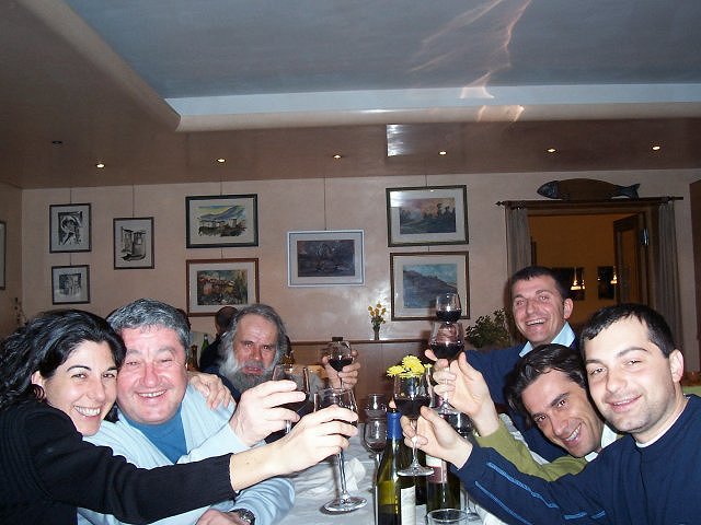 Brindisi al ristorante Italia di Tarvisio