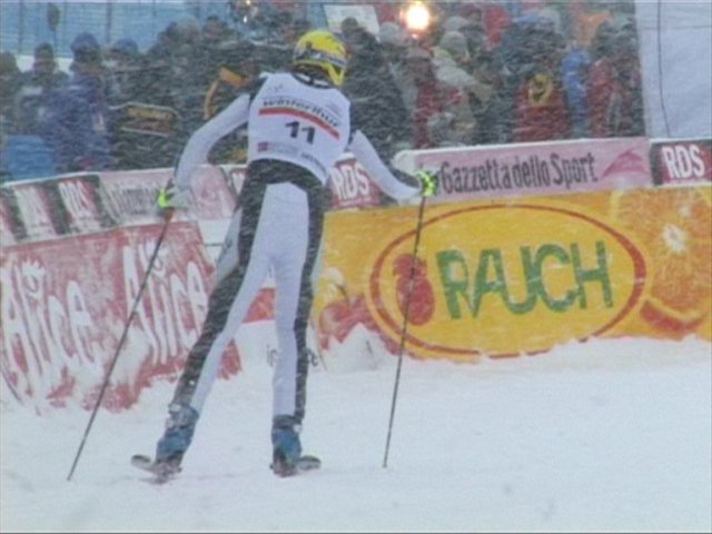 Hermann all'arrivo della 2a manche