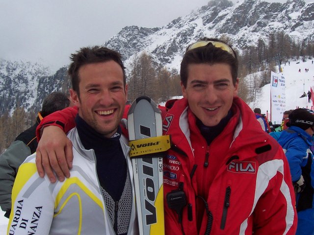 Deville con lo skiman Beppe Bianchini