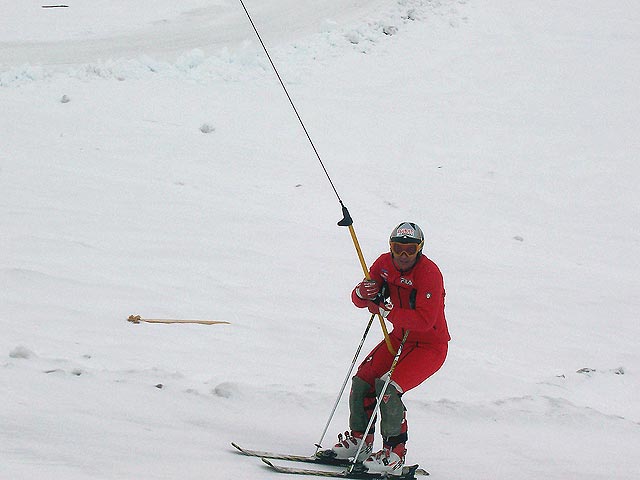 Giorgio Rocca sullo skilift