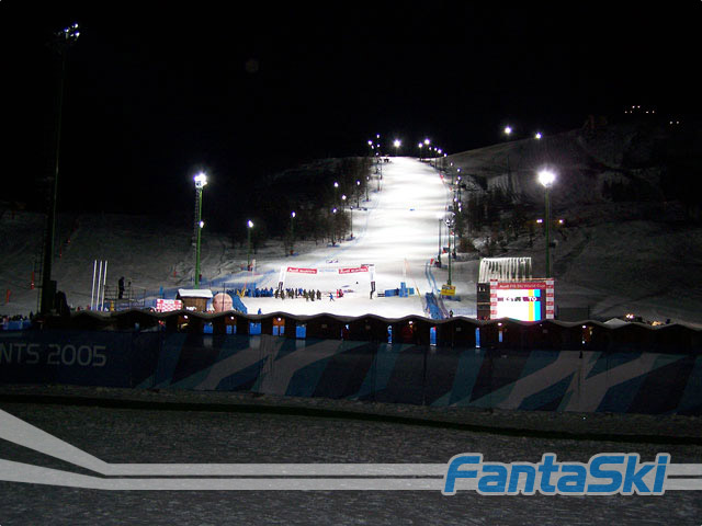 La pista illuminata è un grande spettacolo!