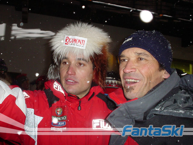 Giorgio Rocca con un fan accanito
