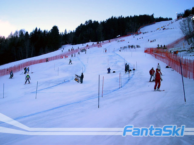 Il tracciato di slalom della combinata