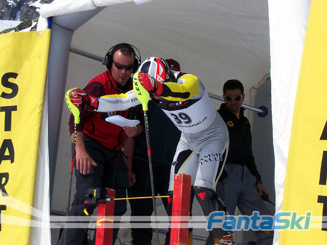 Gianchi “Cipo” Bergamelli al cancelletto di partenza. Terminerà 2°