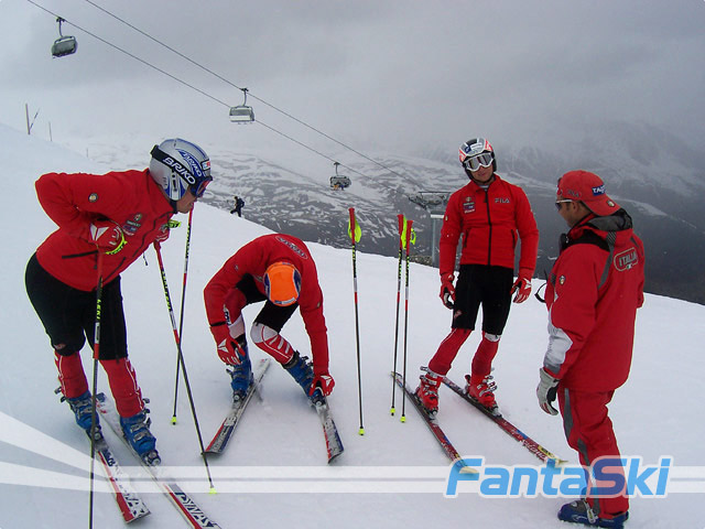 Da sin. Peter Fill, Mirko Deflorian, Davide Simoncelli e Norman Bergamelli