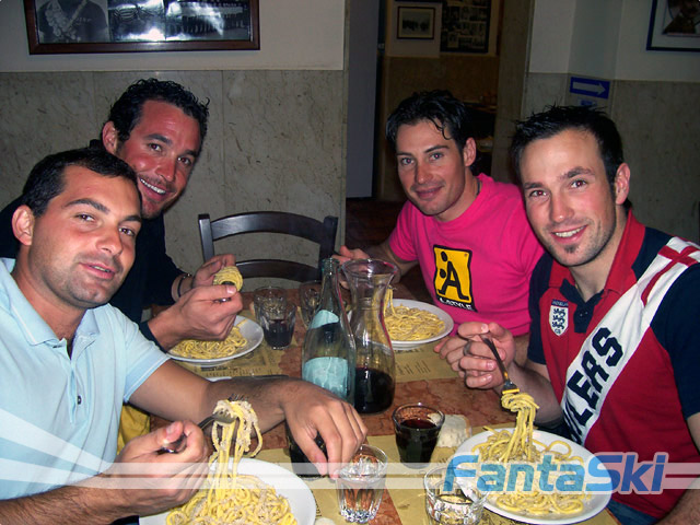 Rocca, Alitalia, Deville e Bergamelli: i primi due hanno raggiunto gli atleti Volkl da Trapani