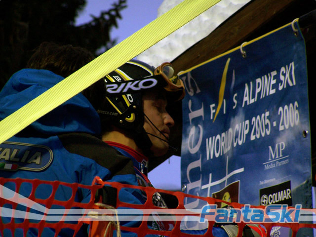 Giorgio Rocca concentrato pochi istanti prima del via