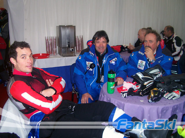 Giorgio Rocca, Flavio Roda e Adriano Iliffe tra le due manche