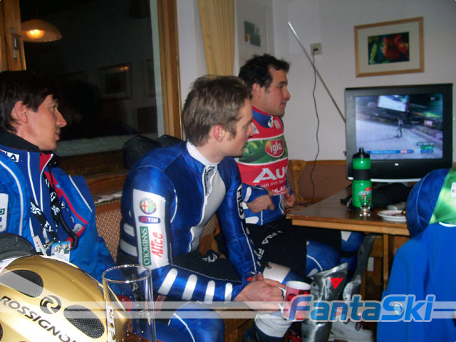 Cornetti, Manfred Moelgg e Rocca guardano la prova di Pranger