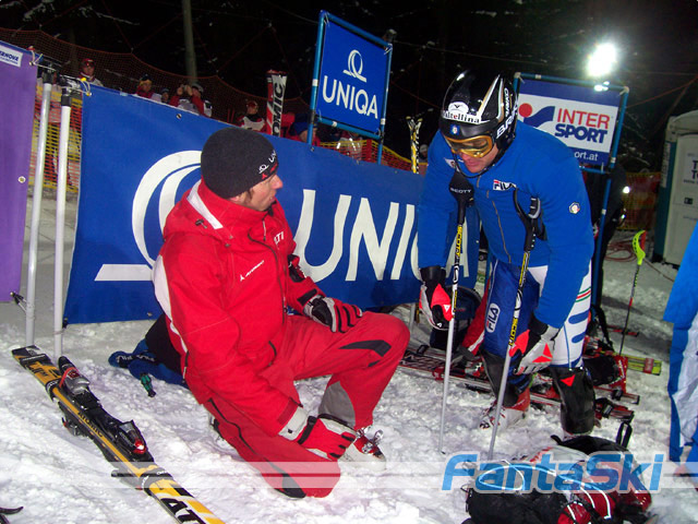 concentrazione in partenza: Rocca e Reinhard Bruger