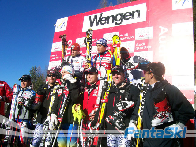 Sotto al podio Vidal, Miller, Myhrer, Herbst, Ligety e Minagawa