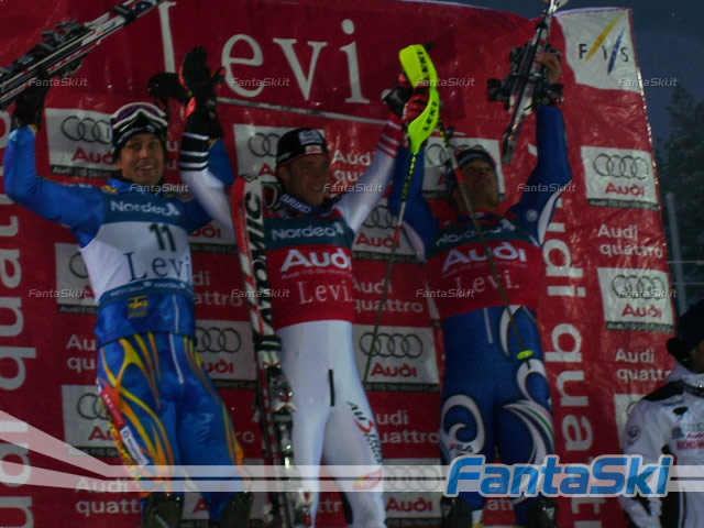 Il podio di Levi: Larsson, Raich, Rocca