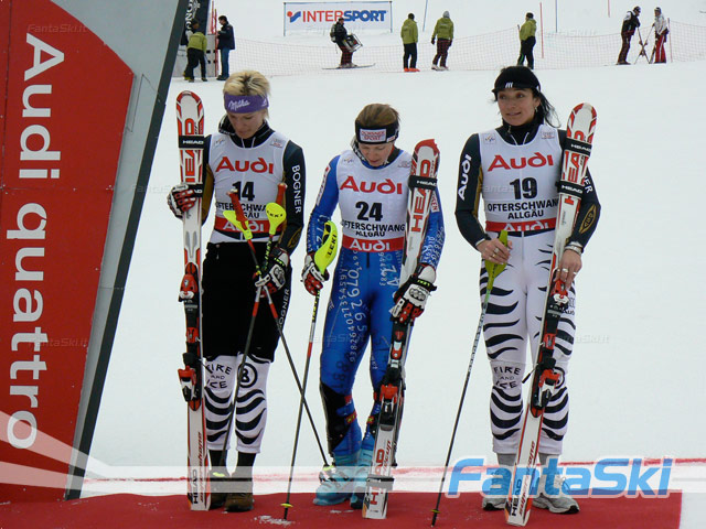 Maria Riesch, Sandra Gini e Monika Bergmann