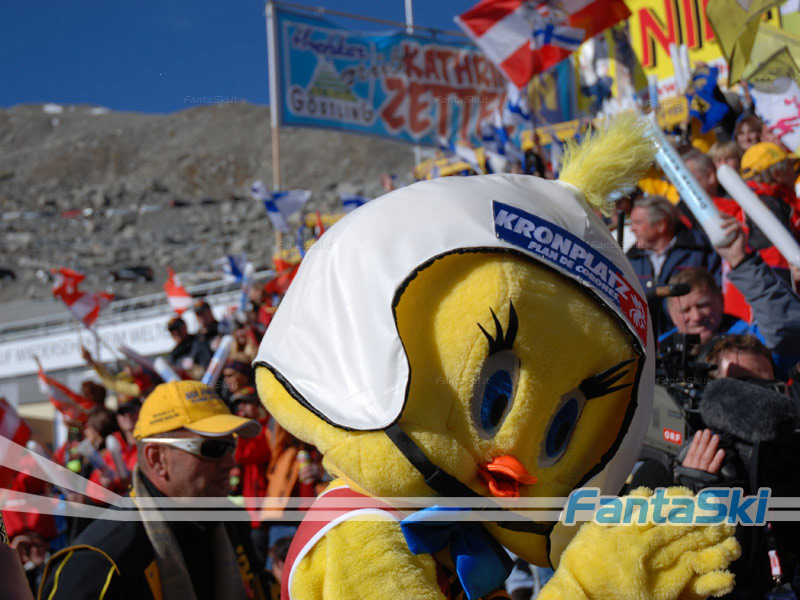 Anche la mascotte Moelggy è salita sul Rettenbach