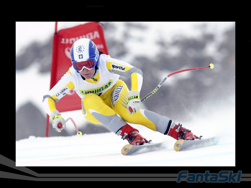 S.Pellegrino - Daniela Merighetti, 1a classificata nella discesa femminile