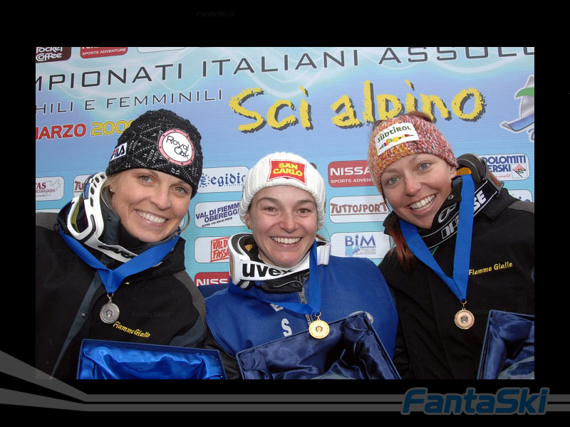 Alpe Cermis - Podio dello Slalom femminile C.I.A.
