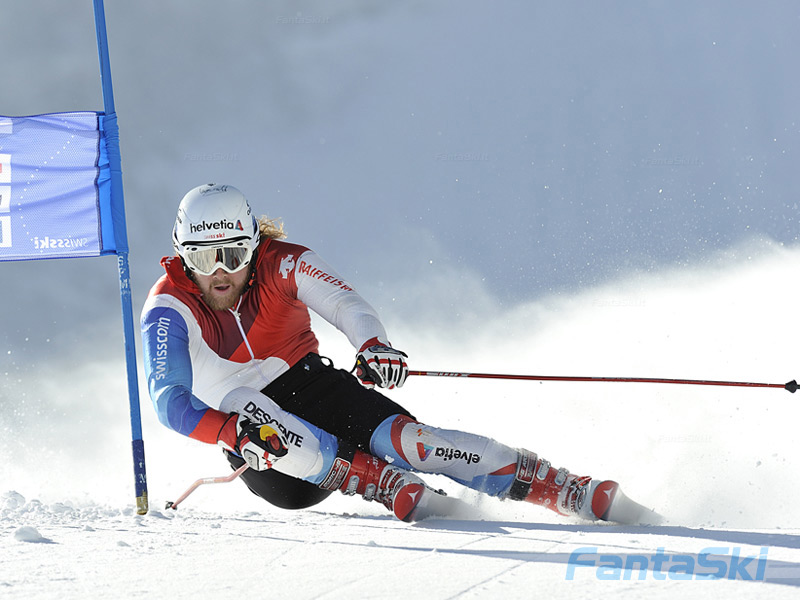 Marc Berthod in azione a Saas Fee