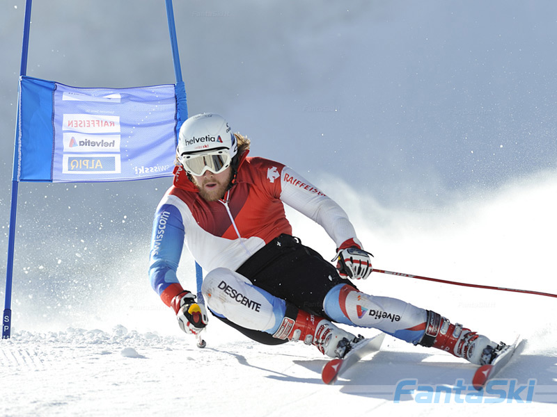 Marc Berthod in azione a Saas Fee