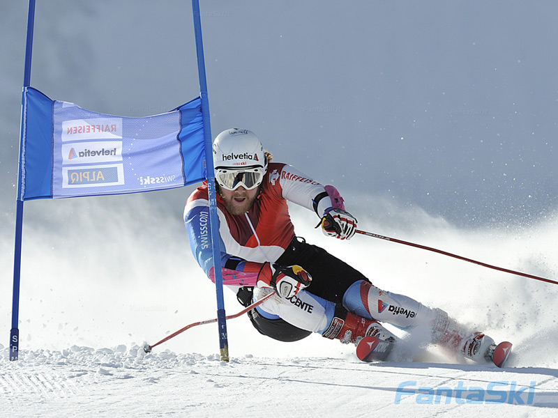 Marc Berthod in azione a Saas Fee